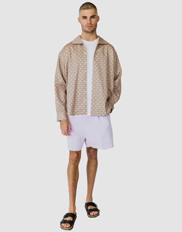 Justin Cassin - Imran Print Wide Collar Shirt
