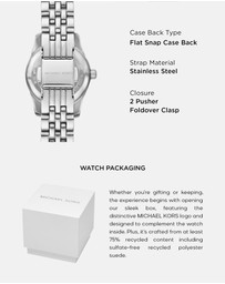 Michael Kors - Lexington Silver Tone Analogue Watch