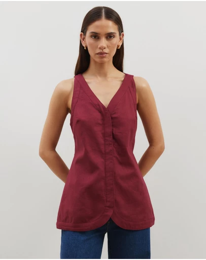 Atmos&Here - Maura V-Neck Longline Vest