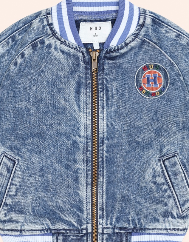 Huxbaby - Dreamy Denim Bomber Jacket - Babies-Teens
