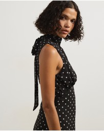 Atmos&Here - Karla Maxi Georgette Spot Dress
