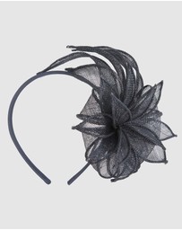 Max Alexander - Flower Navy Sinamay Fascinator Headband