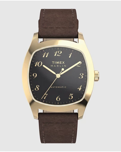 TIMEX - Marlin® Chatham Automatic 36mm Brown Leather Strap Watch