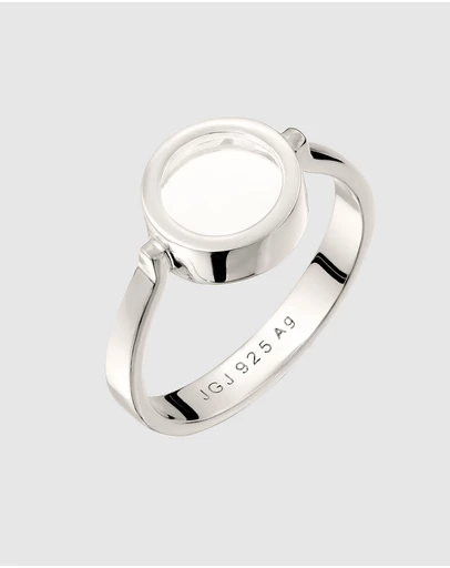 Elli Jewelry - Rock Crystal Solitaire Ring in 925 Silver