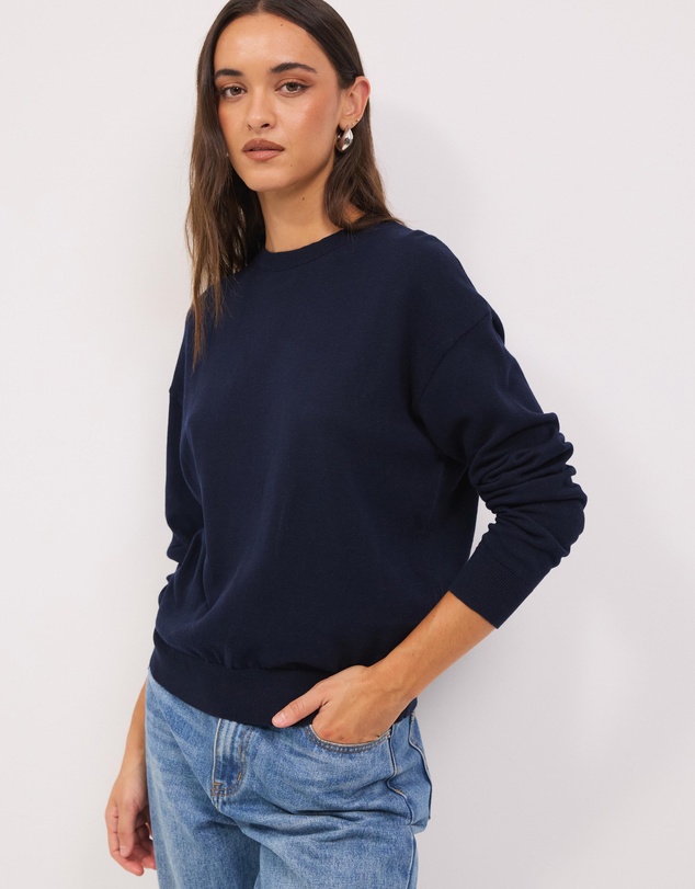 Calli - Melton Relaxed Knit Jumper