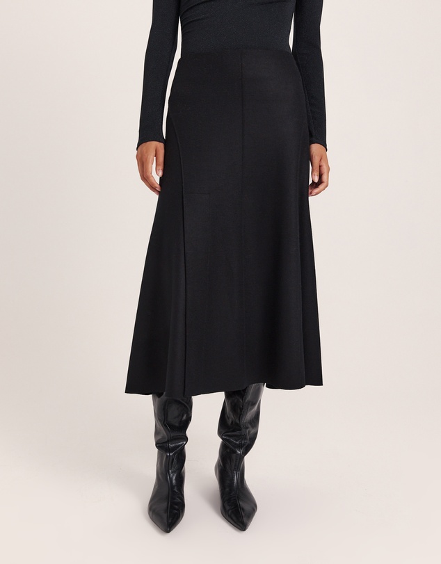 SABA - Karla Wool Panel Midi Skirt