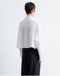 & Other Stories - Cropped Oversized Cotton Shirt