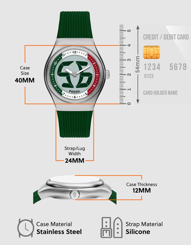 Fossil - Archival Big Tic Green Analogue-Digital Watch