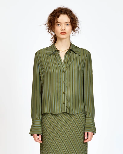 bul - Gecko Shirt Olive Stripe