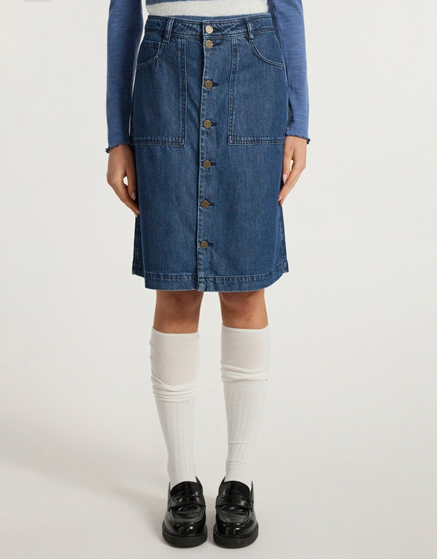 Marcs - Paolo Button Front Denim Skirt