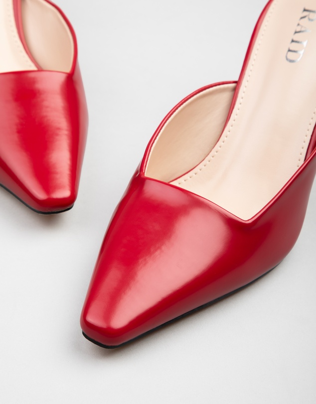 RAID - Miko kitten heeled mules in Red