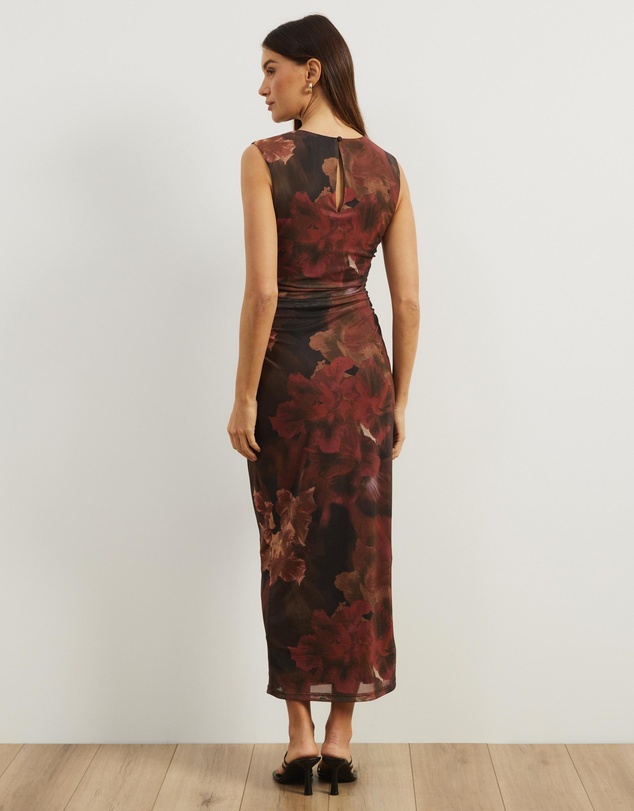 Atmos&Here - Priya Sleeveless Mesh Maxi Dress