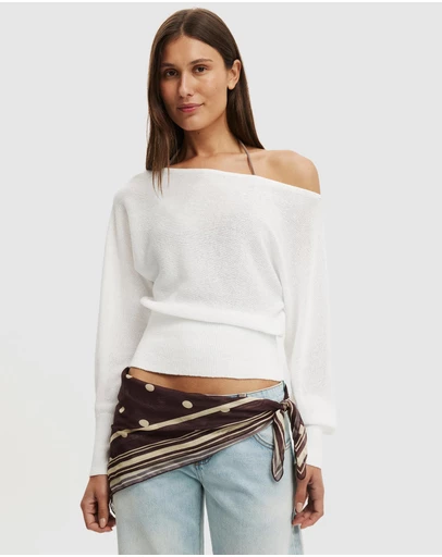 Cotton On - The Breezy LS Batwing Knit Top