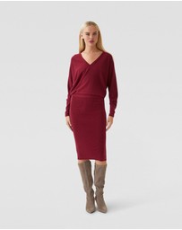 Oxford - Francesca V-Neck Knitted Dress