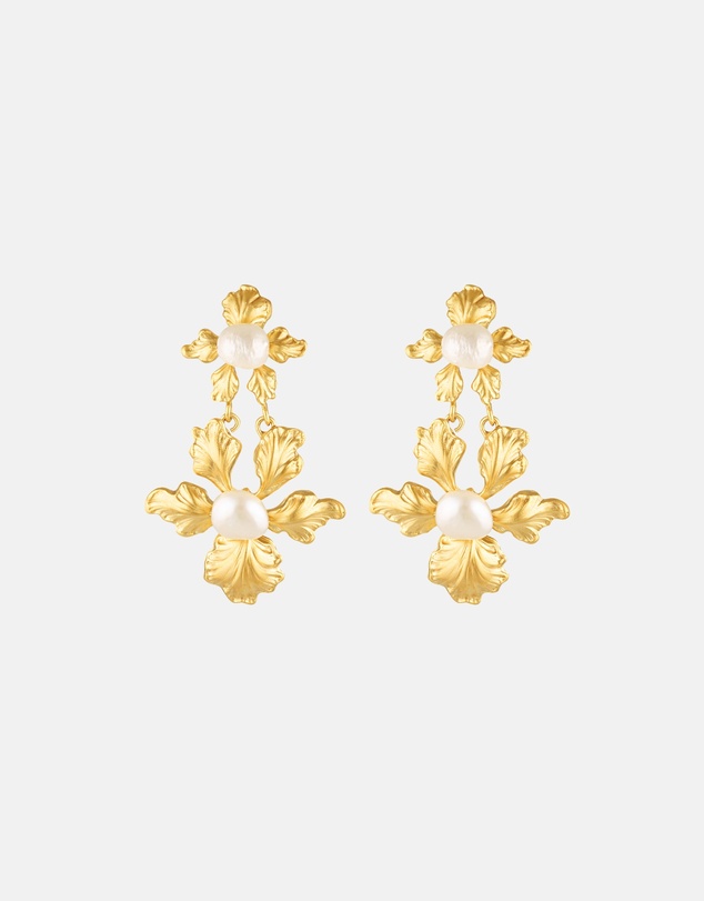 Stephanie Browne - Miss Orchid Road Pearl Earrings