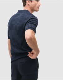 Seed Heritage - Stripe Cotton Knit Polo