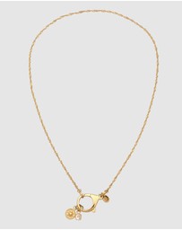 Elli Jewelry - Necklace Women Sun Zirconia White 925 Sterling Silver Gold Plated