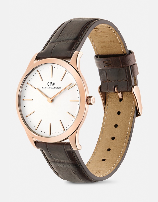 Daniel Wellington - Pathfinder 39mm Brown-Croc Frost-White