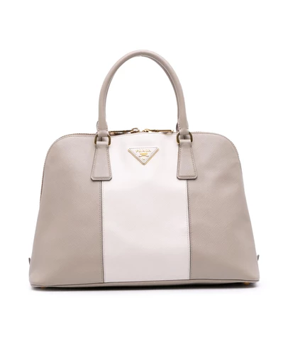 Pre-Loved by Azura Reborn - Pre-Loved Medium Bicolor Saffiano Lux Promenade Satchel