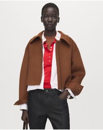 M.N.G - Wool Jacket With Shirt Collar