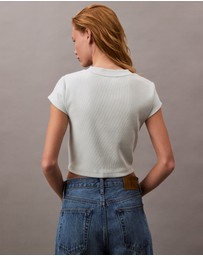 Calvin Klein Jeans - Monogram Logo Ribbed Baby Tee