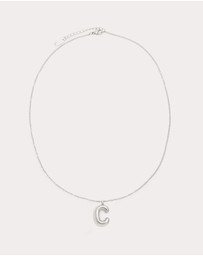 Petit Moments - Bubble Initial Necklace - All Letters