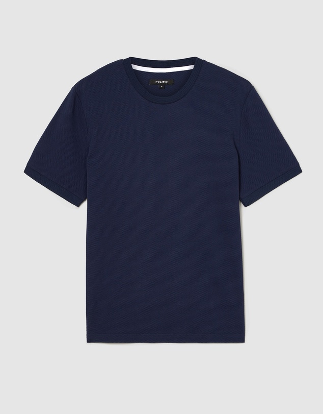 Politix - Slim Fit Jacquard Texture Tee