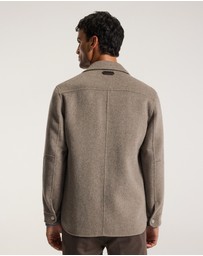 Calibre - Double Faced Wool Shirt Jacket Sepia