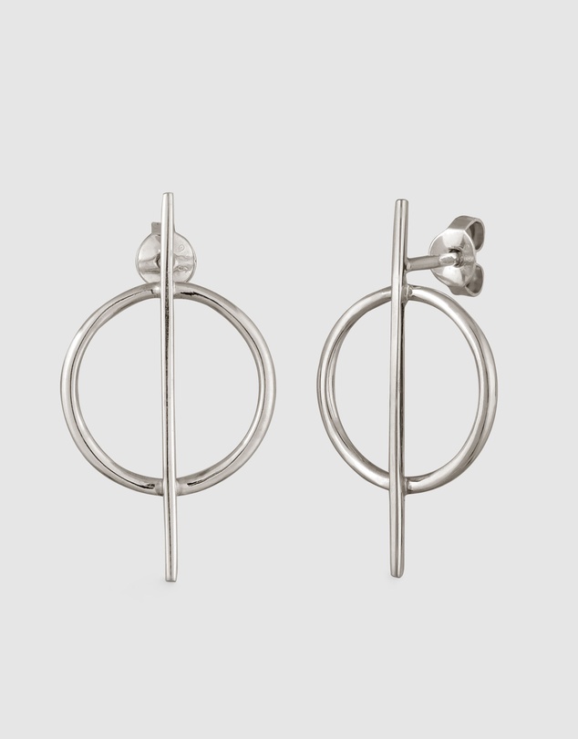 Kuzzoi - ICONIC EXCLUSIVE - Circle Stud Earrings in 925 Sterling Silver