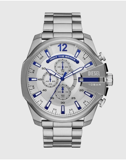 Diesel - Mega Chief Silver-Tone Analogue Watch