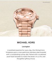 Michael Kors - Lexington Rose Gold Analogue Watch