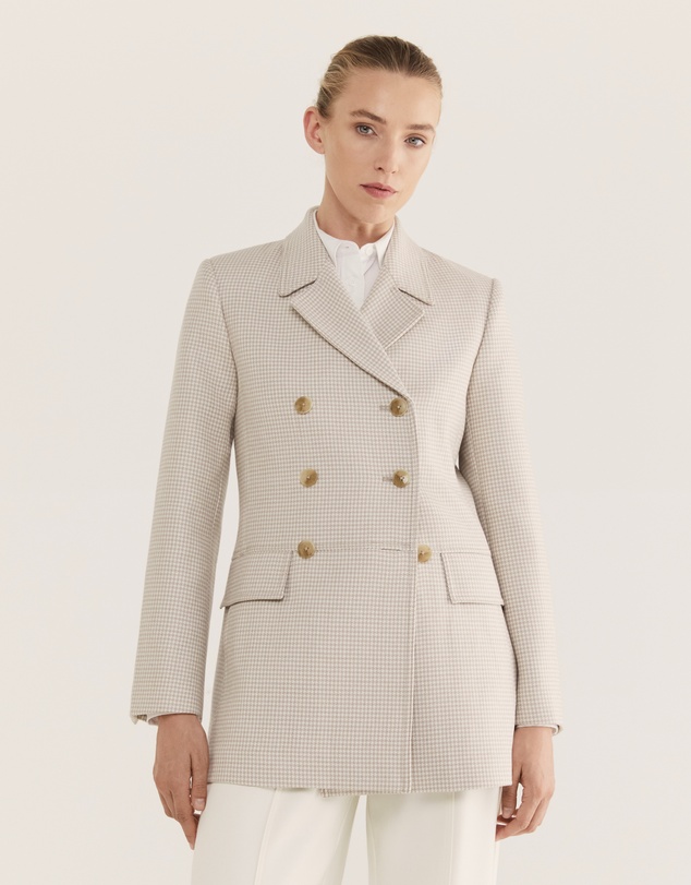 SABA - Prudence Wool Check Coat