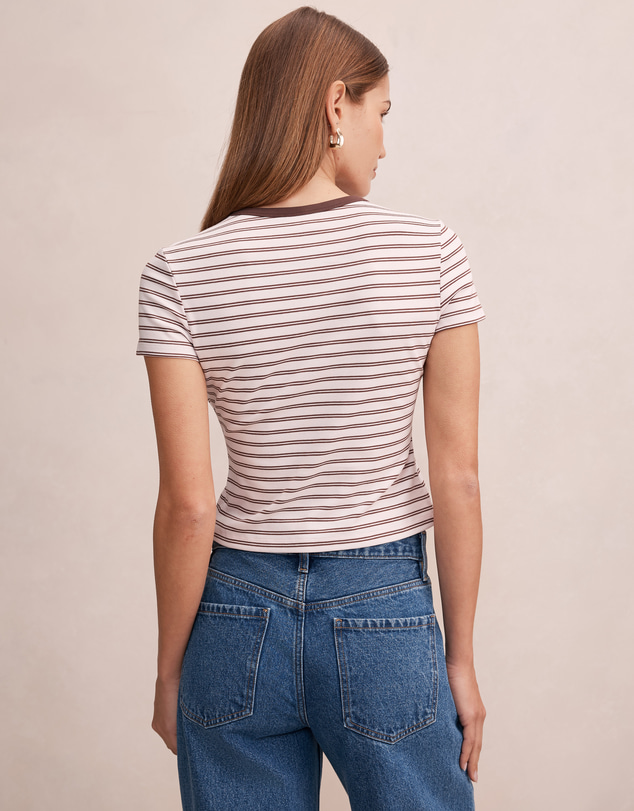 Forever New - Paris High V Neck Baby T-Shirt