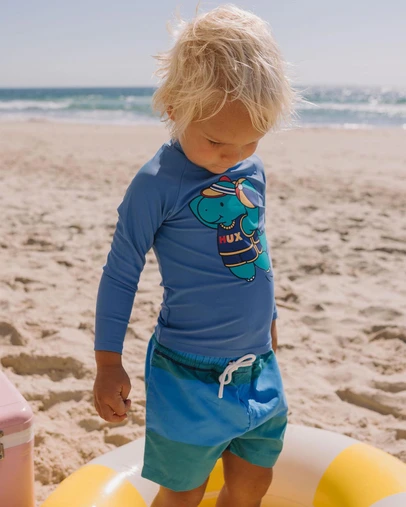 Huxbaby - Block Stripe Boardshorts - Babies-Teens
