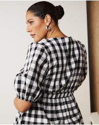 Atmos&Here Curvy - Penny Gingham Maxi Dress