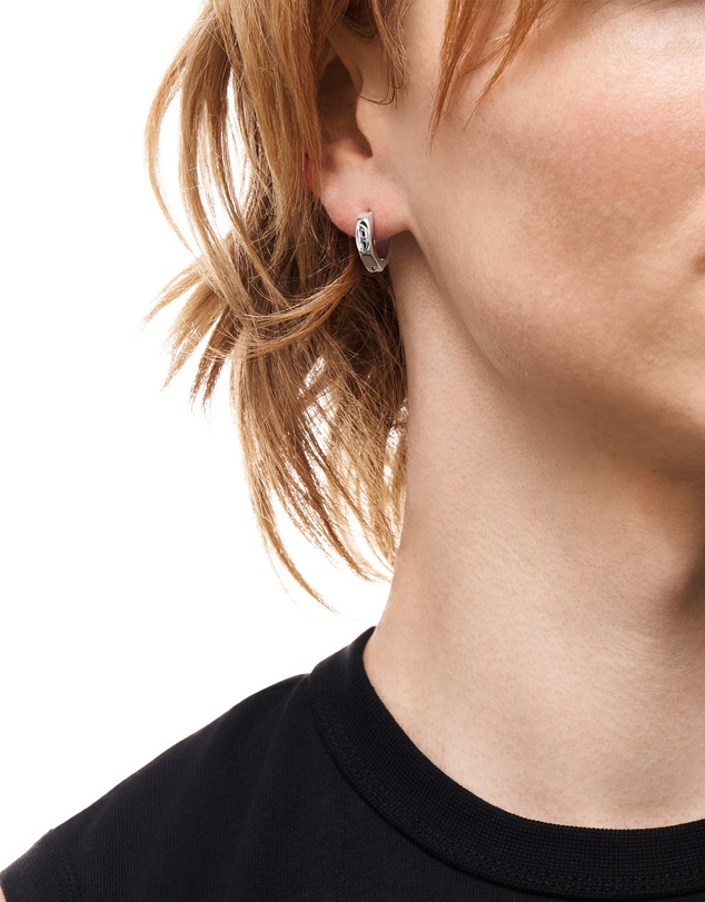 Diesel - Oval D Logo Silver Earring