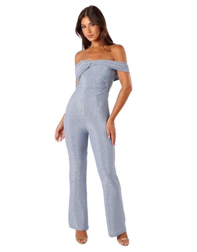 Petal & Pup - Sharnie Off Shoulder Jumpsuit - Blue
