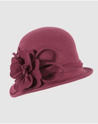 Max Alexander - Winter Felt Wine Cloche Hat