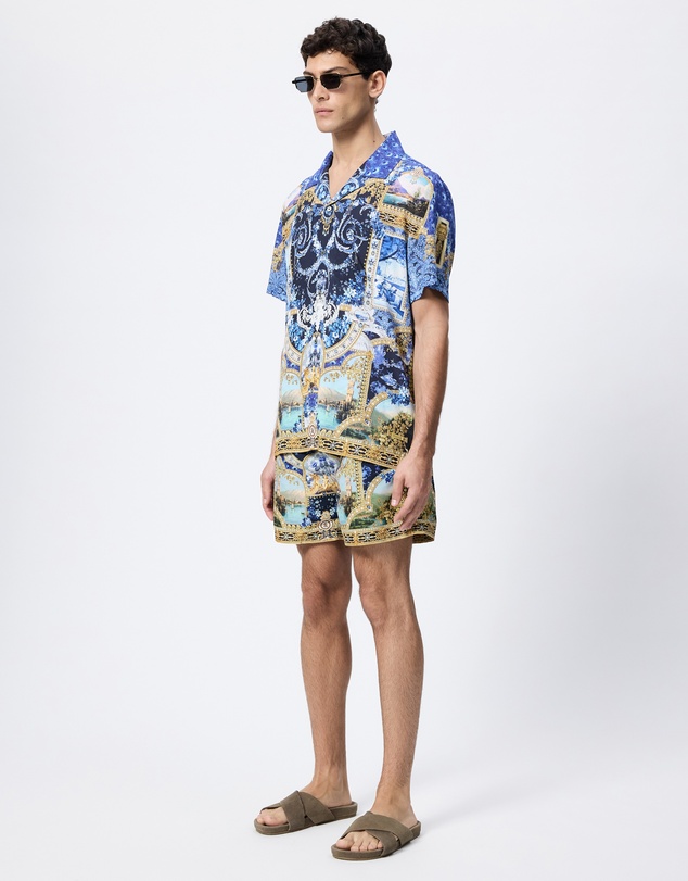 Camilla - Short Sleeve Camp Collared Shirt