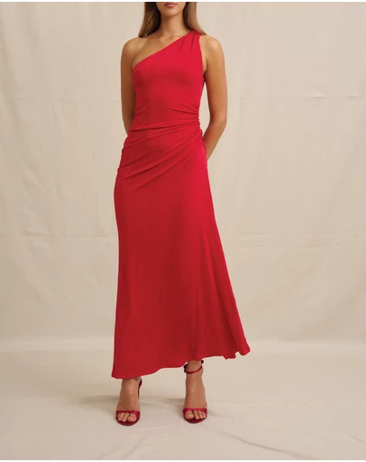 BY JOHNNY. - Carmine One Shoulder Dress