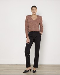 Cirkular - Pre-Loved - Scanlan Theodore Metallic Rose Gold Top