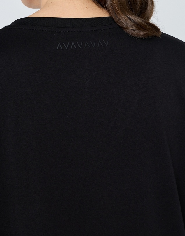 ALEXANDRA - Baltis V-Neck T-Shirt Black
