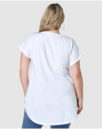 Indigo Tonic - Jacinta Longline V Neck Tee