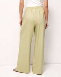 AERE - Contrast Drawcord Linen Pants