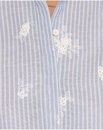 Petal & Pup - Floriana Tie Sleeve Shirt - Blue Stripe