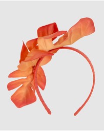 Max Alexander - Mostrera Leafs Orange Headband Fascinator