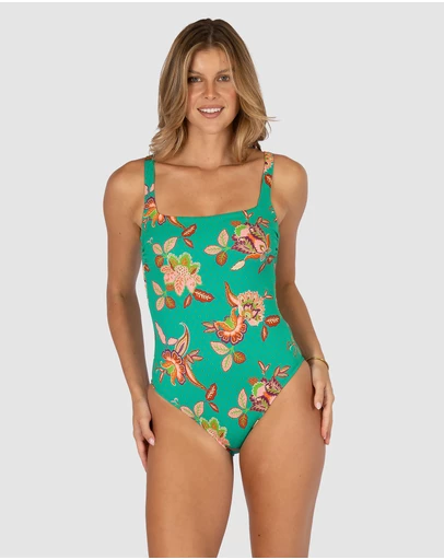 Baku Swimwear - Spice Temple Square Neck One Piece Swimsuit