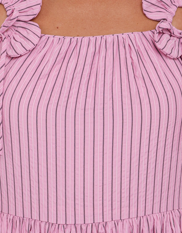 Petal & Pup - Alden Maxi Dress - Pink/White Stripe