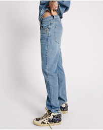 ONE TEASPOON - Blue Rapture Truckers Low Waist Straight Leg Denim Jeans