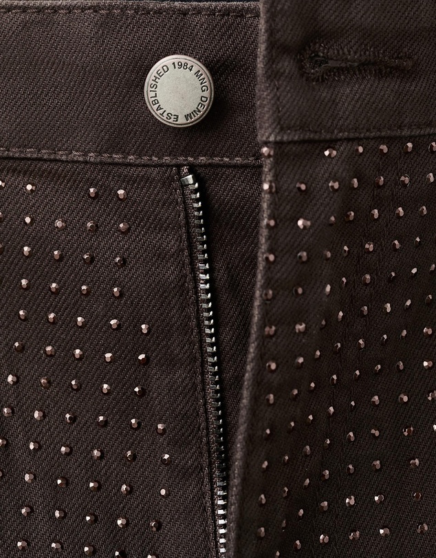 M.N.G - Wide-Leg Jeans With Rhinestones
